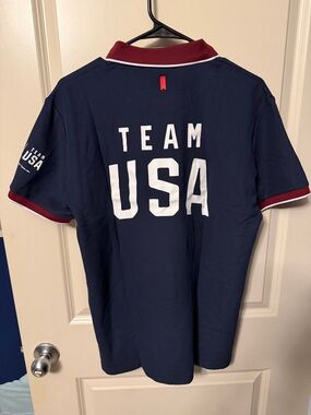 Olympic Team USA Navy Polo Shirt Size Medium